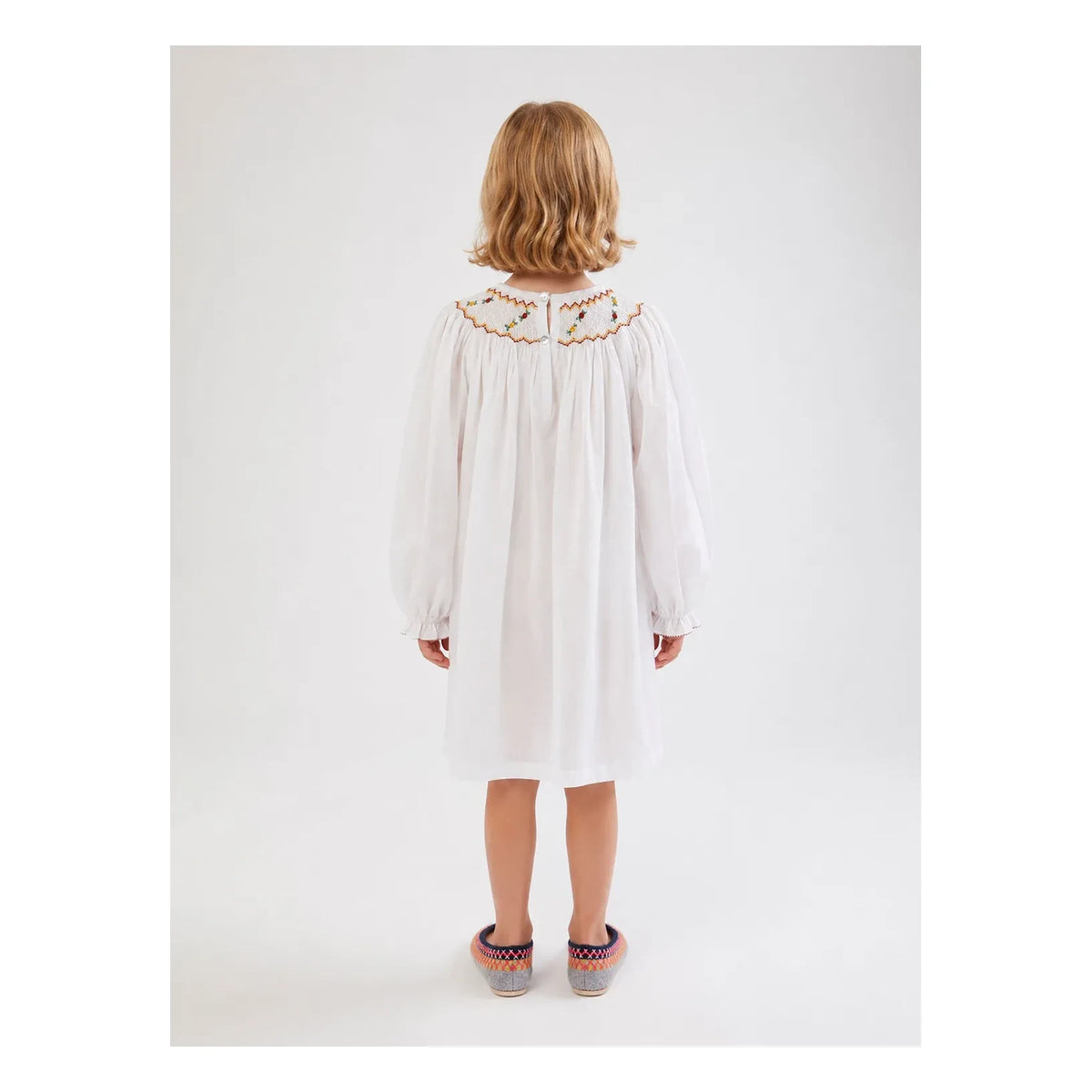 Folkloore - Camisón floral - Colección infantil | Blanco