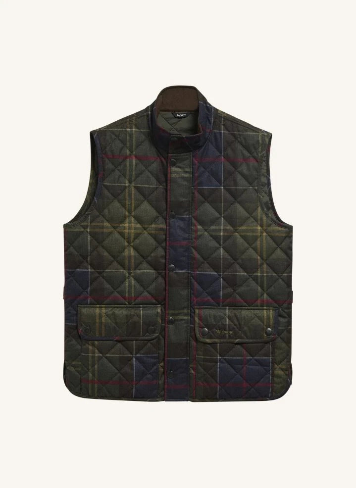 Barbour - Chaleco acolchado Lowerdale Tartan | Verde oscuro