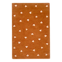 Maison Deux - Alfombra de lana con forma de corazón | Marrón