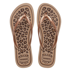 Havaianas - Chanclas Slim Animals | Rosa Oro