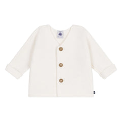 Petit Bateau - Cárdigan de algodón orgánico Barby | Blanco