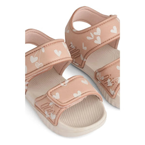 Liewood - Sandalias Blumer Corazones | Rosa