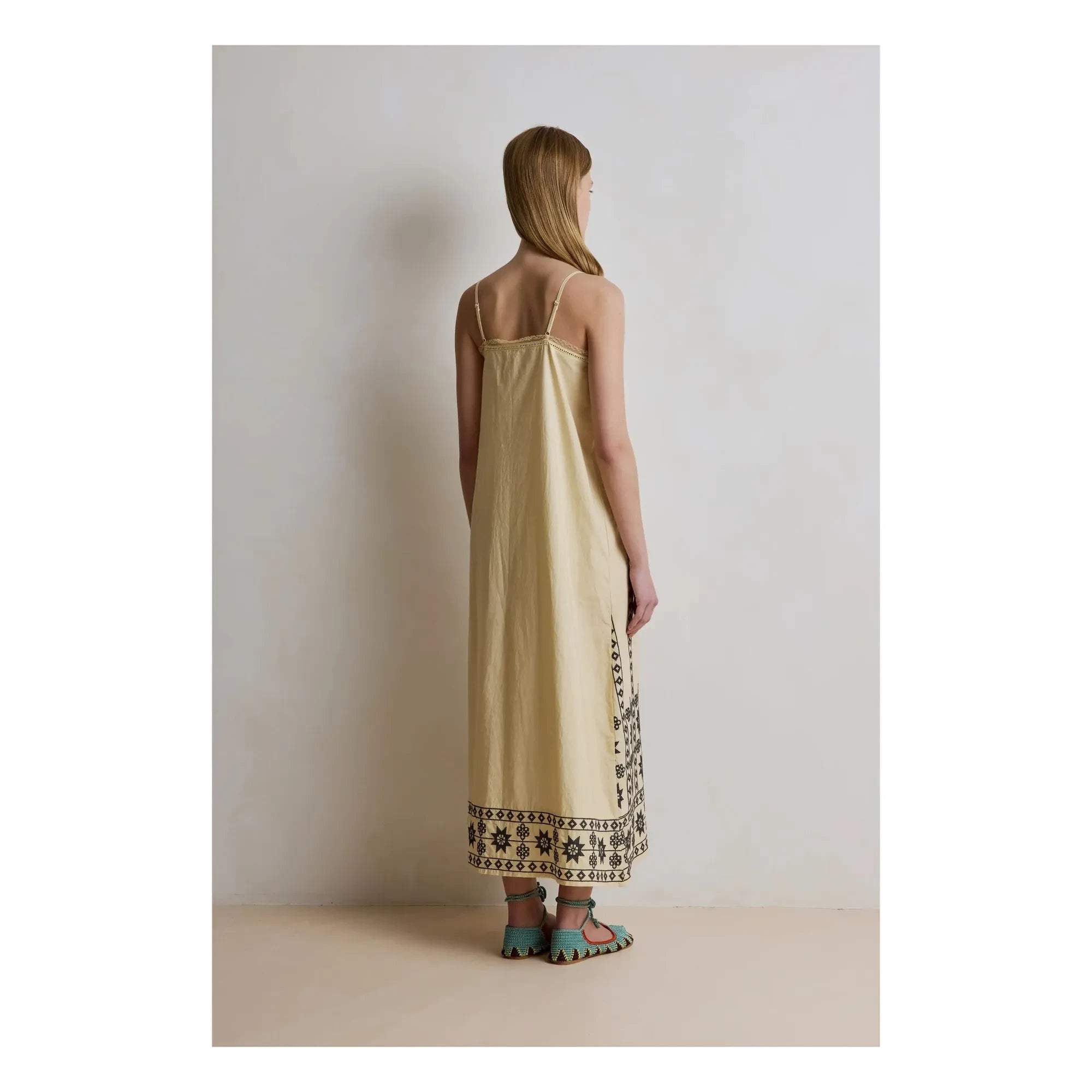 Hod - Vestido de algodón Constance | Champaña