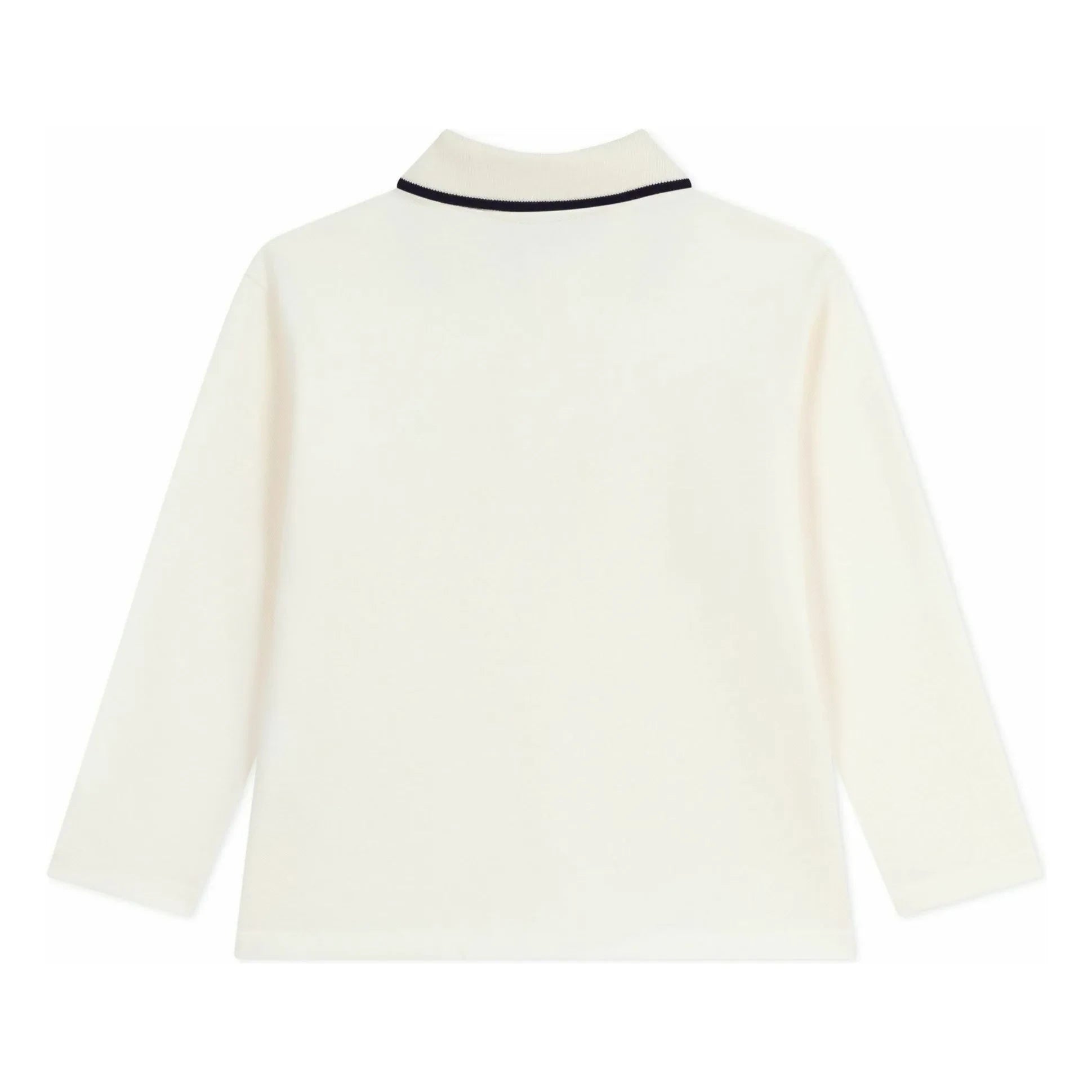 Petit Bateau - Polo de algodón orgánico con ribete en contraste | Crudo