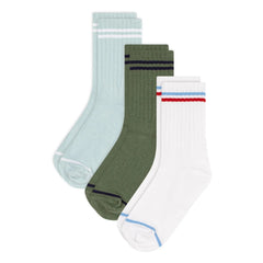 Petit Bateau - Calcetines deportivos, pack de 3 | Verde