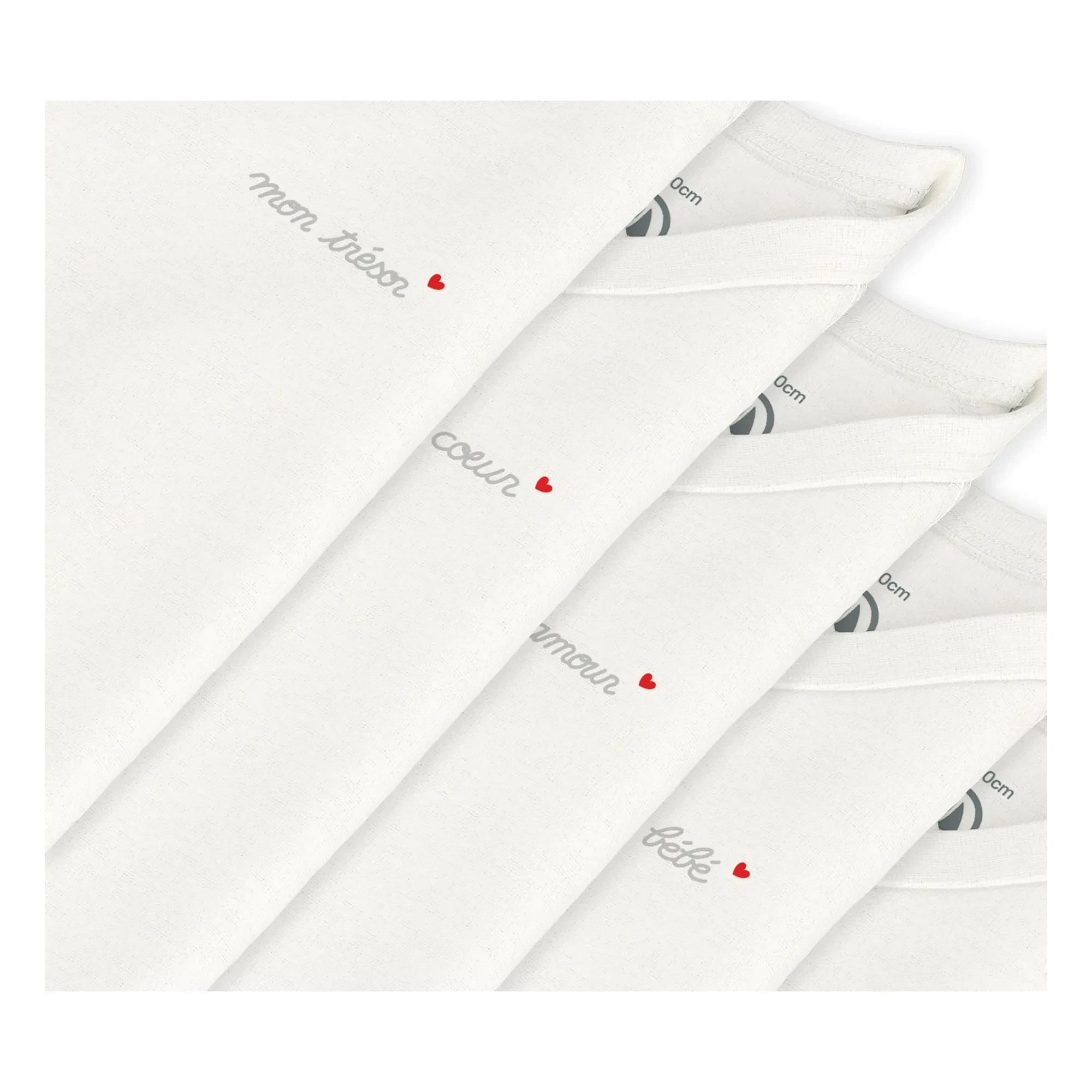Petit Bateau - Conjunto de 5 bodys de algodón orgánico Mon Ange | Crudo