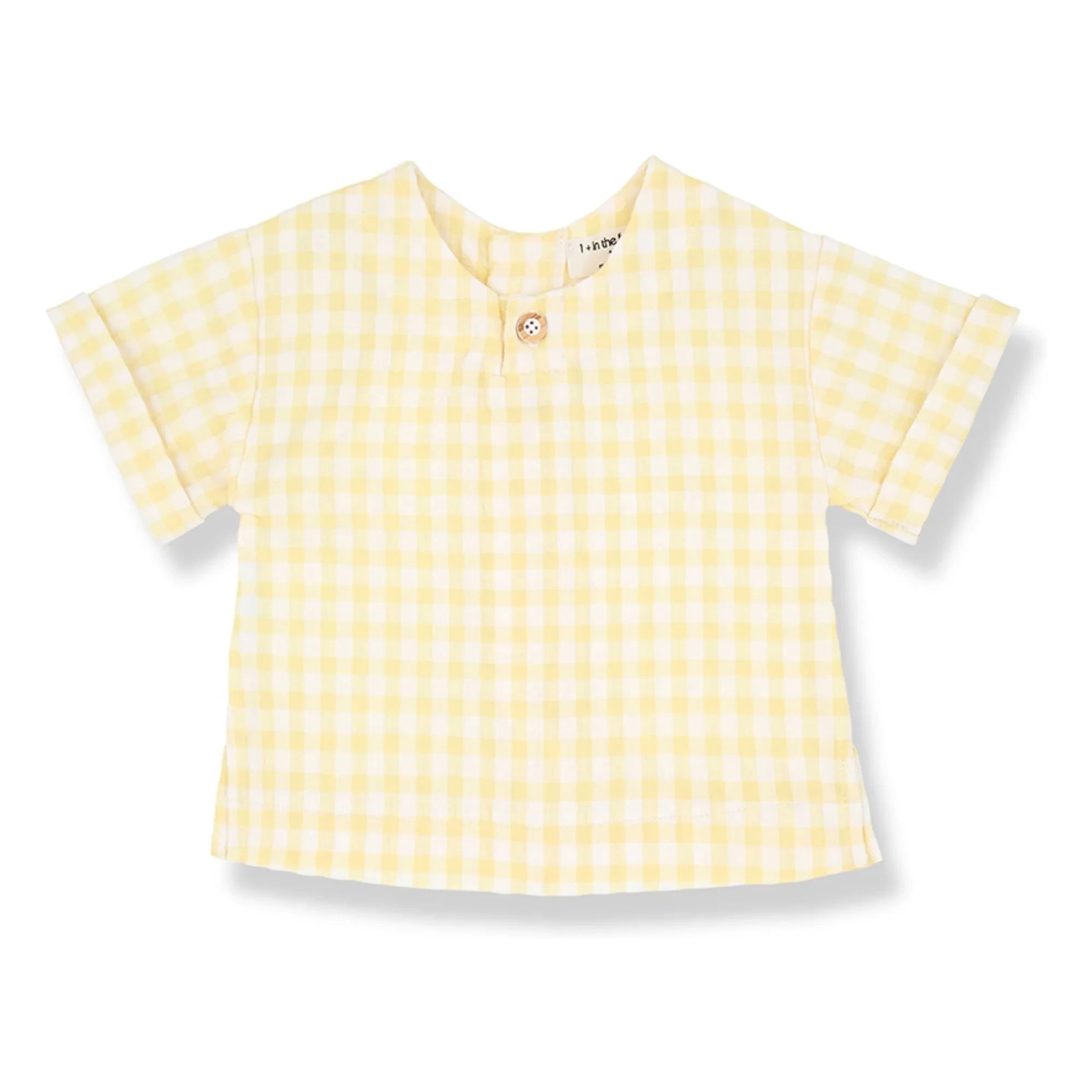 1+ in the family - Camisa Santorini Vichy Seersucker | Amarillo Pálido