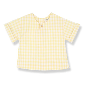 1+ in the family - Camisa Santorini Vichy Seersucker | Amarillo Pálido