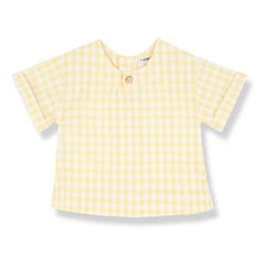1+ in the family - Camisa Santorini Vichy Seersucker | Amarillo Pálido