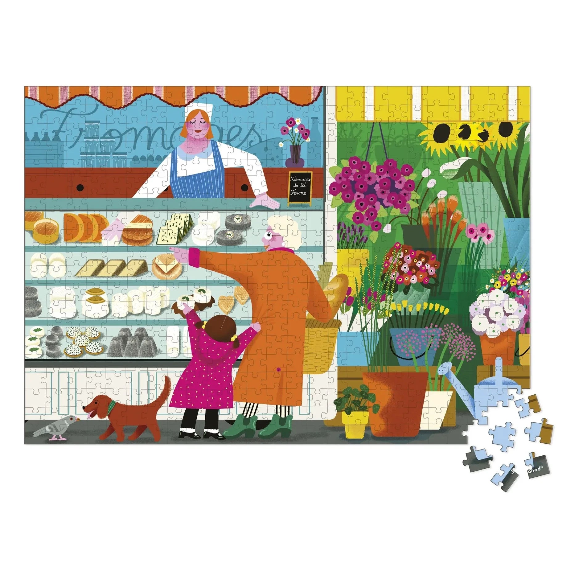 Janod - Puzzle en el mercado - 500 piezas