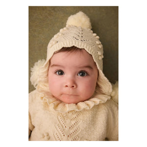 Louise Misha - Gorro con borlas Isolina | Crema