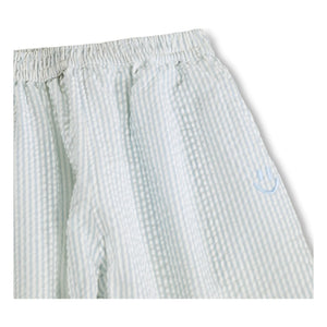 Molo - Pantalones de algodón orgánico a rayas | Azul claro