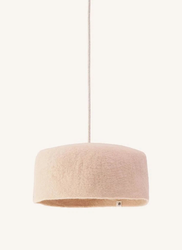 Muskhane - Pantalla de fieltro reversible "Yurt" | Rosa polvo
