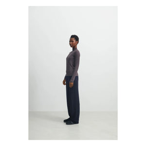 FUB - Pantalones de lana merina - Colección de mujer | Azul marino