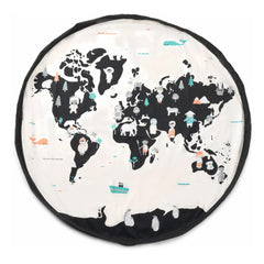 Play and Go - Bolsa/Alfombra de Juegos Noomad - Mapa del Mundo | Blanco