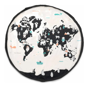 Play and Go - Bolsa/Alfombra de Juegos Noomad - Mapa del Mundo | Blanco