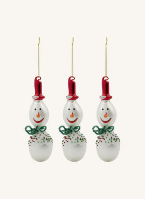 House Doctor - Adornos navideños de muñecos de nieve - Set de 3