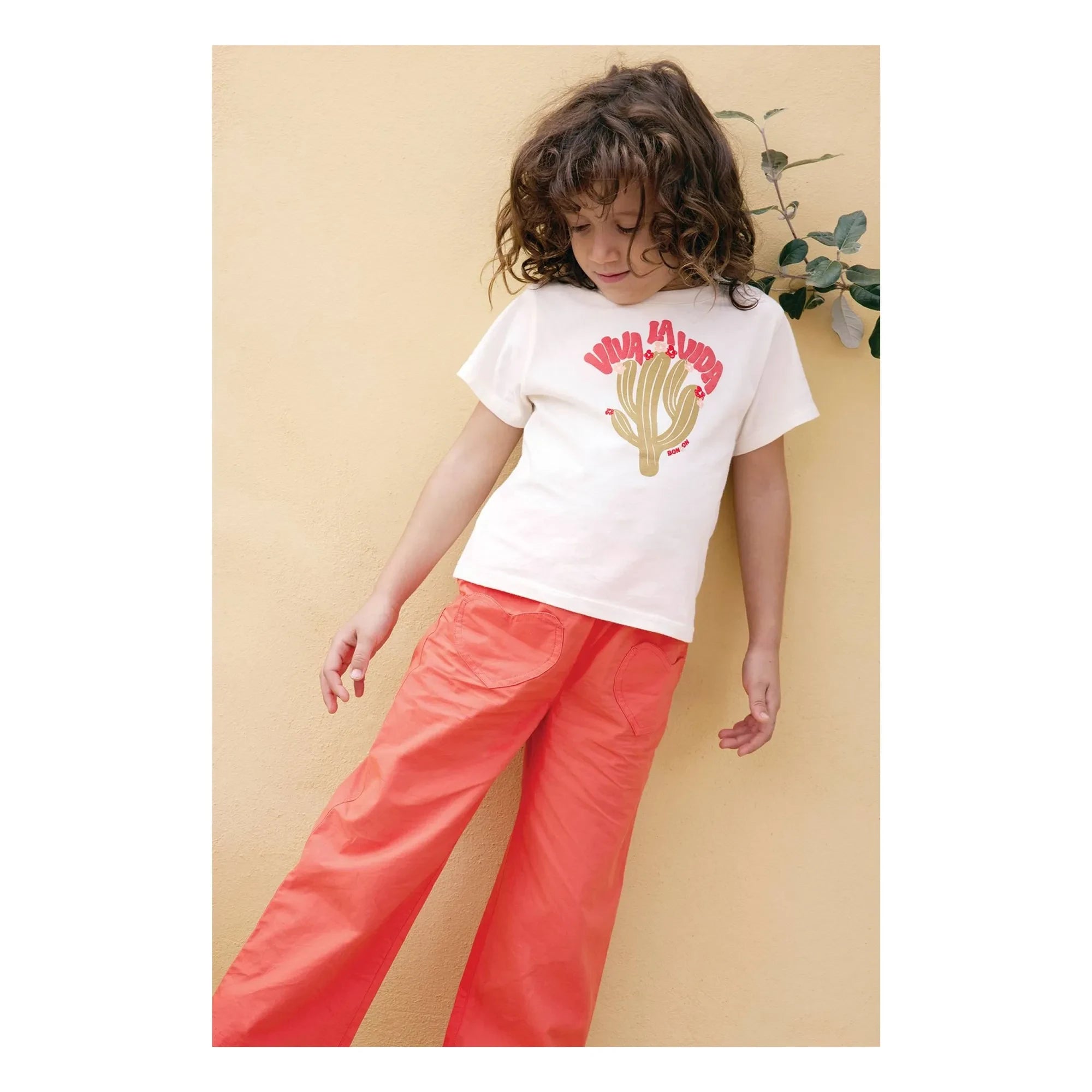 Bonton - Camiseta con estampado de cactus Viva | Crudo