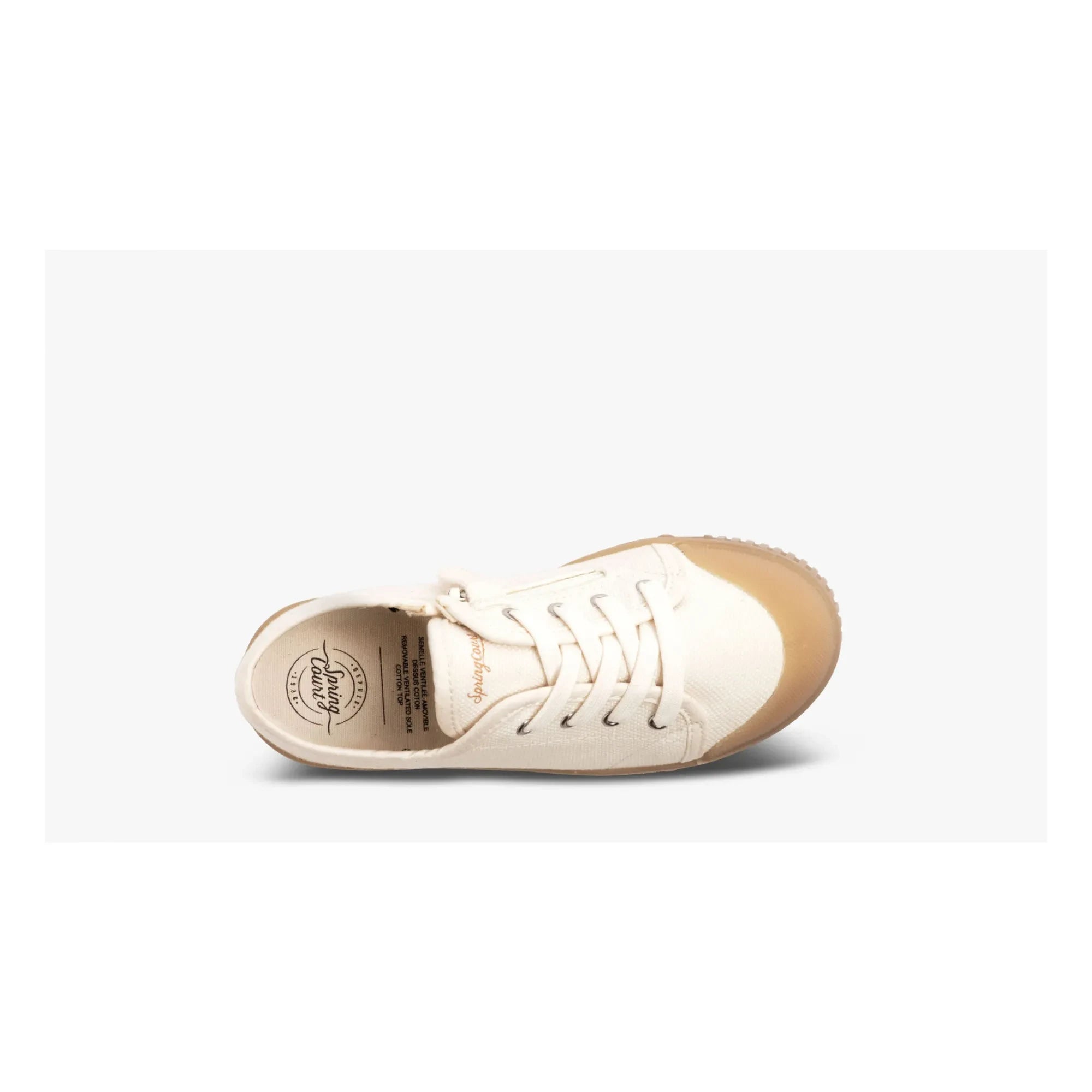 Spring Court - Zip G2 Heavy Zapatillas de lona de cintura baja | Blanco roto