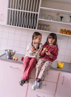 Studio Bohème - Charly Pant leggings de algodón orgánico | Rojo frambuesa