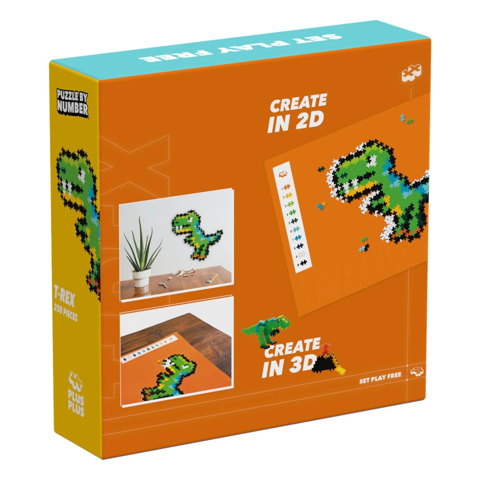 Plus-Plus - Puzle de T-Rex - 250 piezas