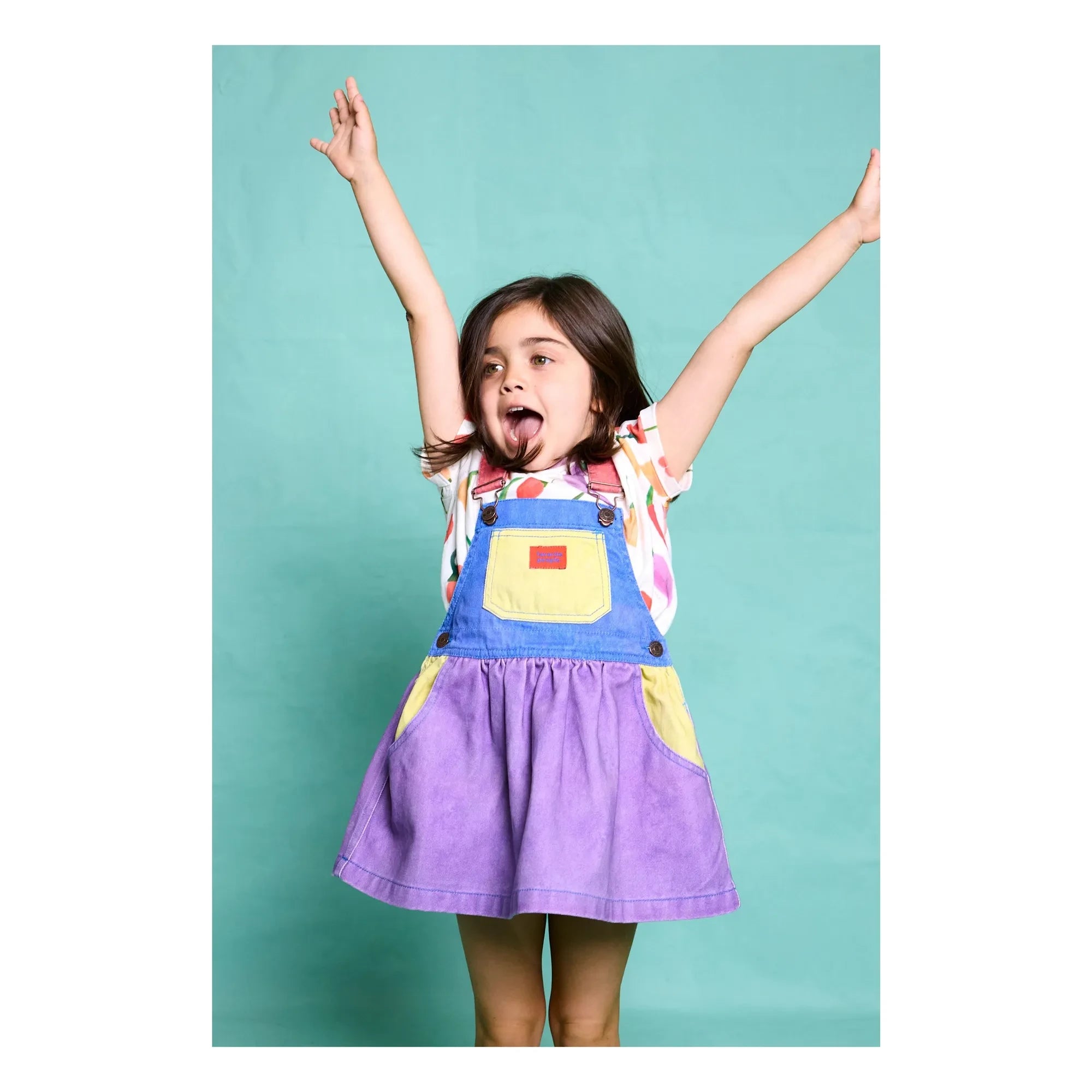Favorite People - Vestido Peto Colorblock Mozzarella | Morado