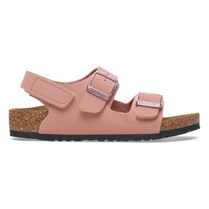 BIRKENSTOCK - Sandalias Milano AS Niños Birko-Flor Birkibuc | Rosado