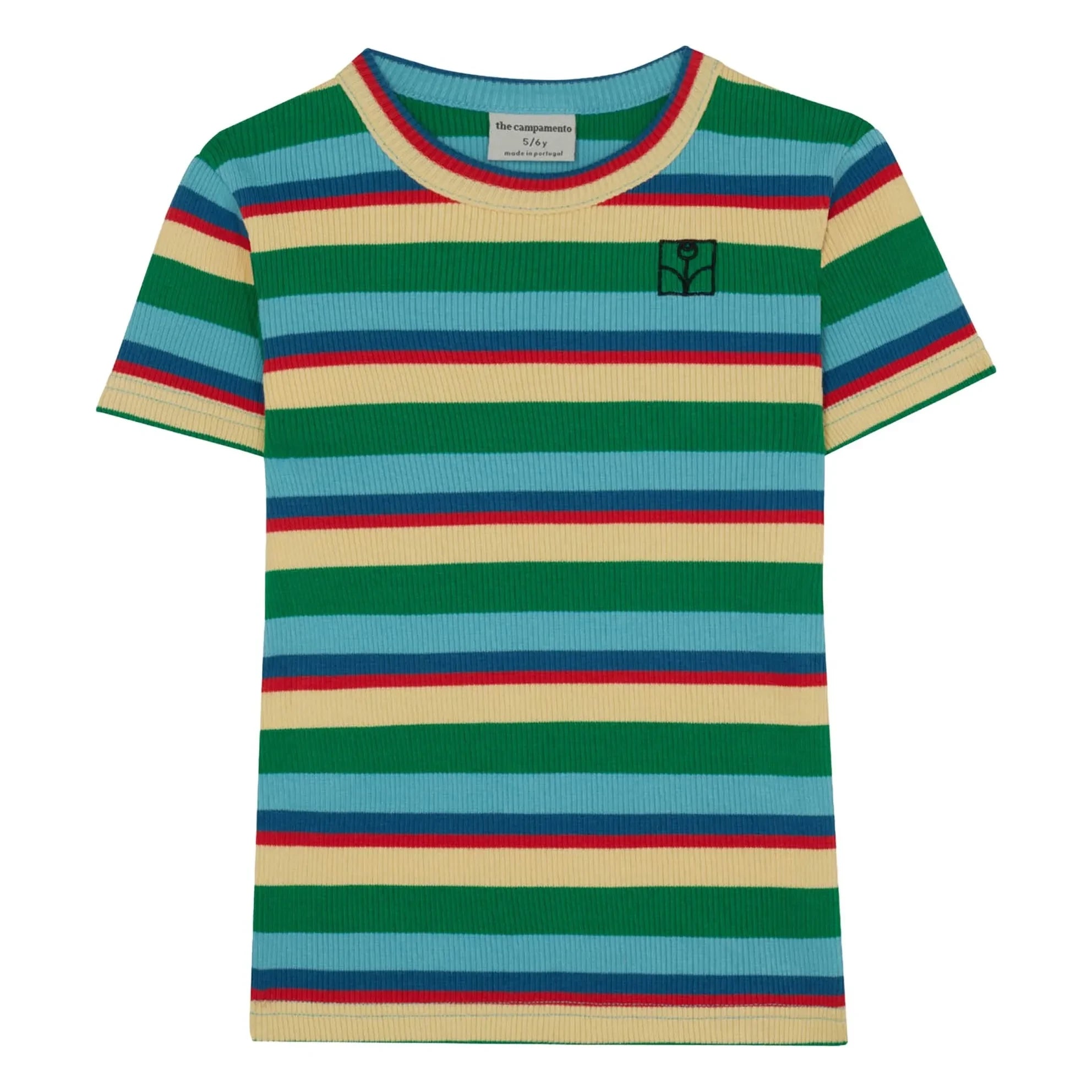 The Campamento - Camiseta Acanalada Rayas | Azul