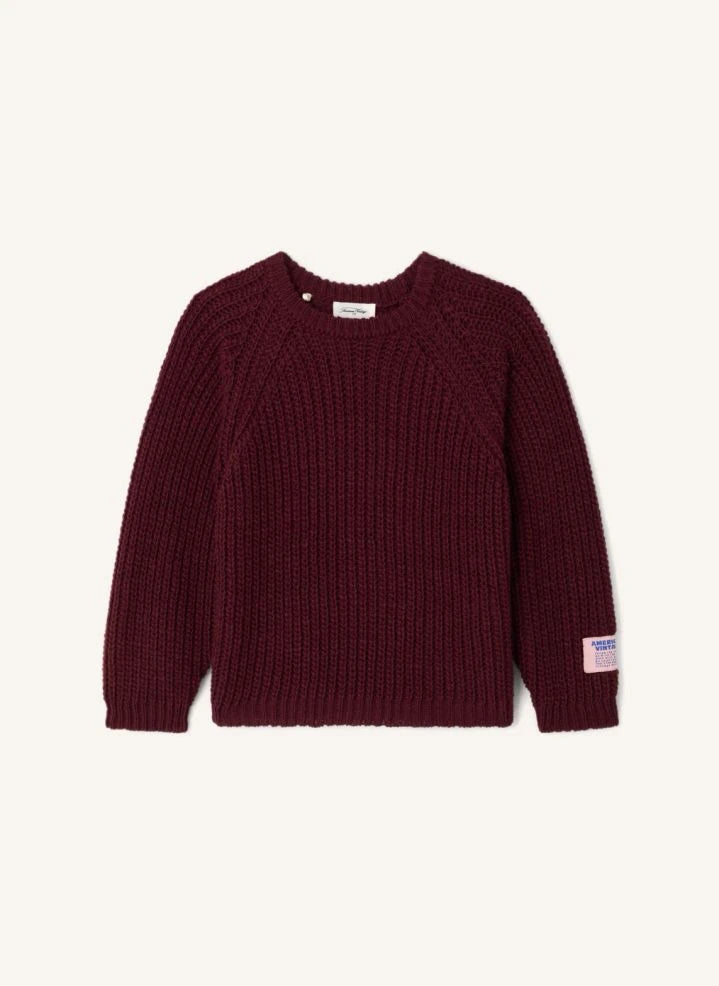 American Vintage - Suéter de lana trenzada Cyrow | Burdeos