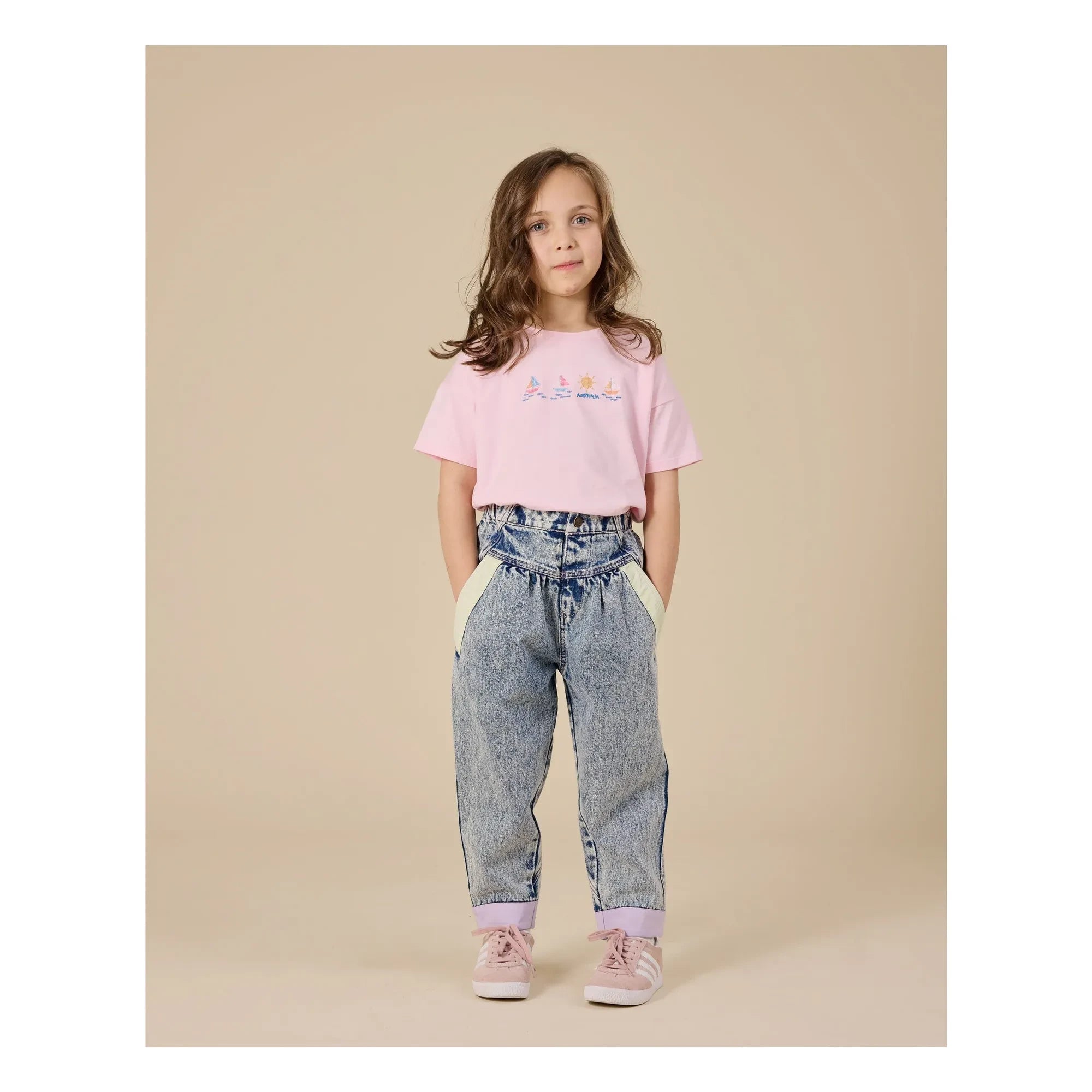Goldie + Ace - Camiseta Bateaux | Rosa pálido