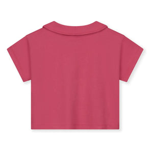 Gray Label - Camiseta con cuello Claudine Algodón orgánico | Fucsia