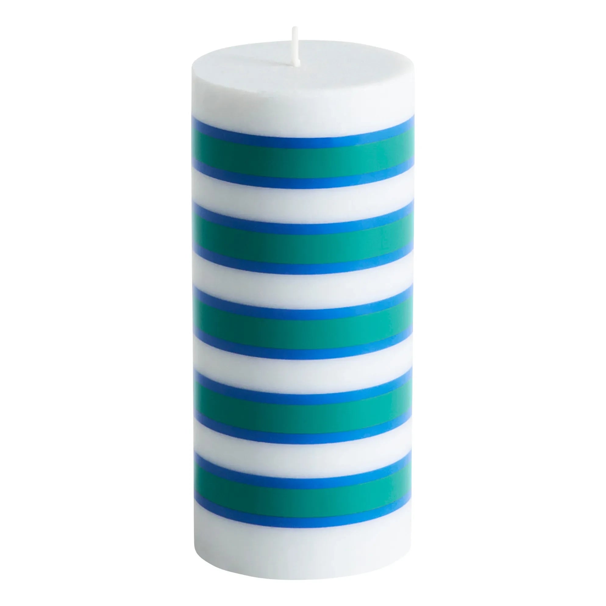 Hay - Vela de columna rayada | Azul