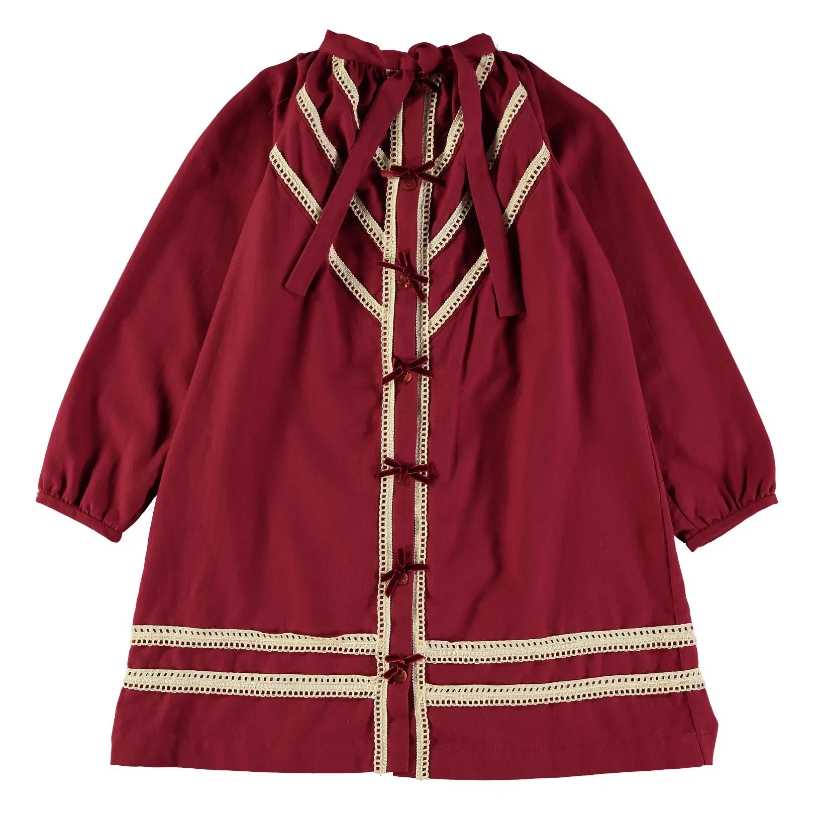 Risu Risu - Vestido Venice, Algodón Orgánico | Burdeos