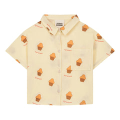 Studio Bohème - Camisa de algodón orgánico Voile Brioches | Amarillo claro