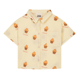 Studio Bohème - Camisa de algodón orgánico Voile Brioches | Amarillo claro