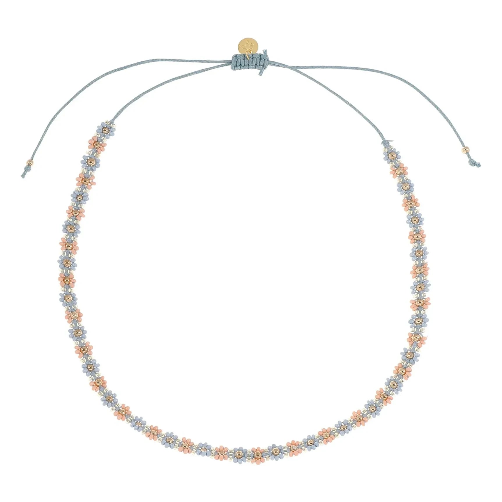 Jenest - Collar de flores azules