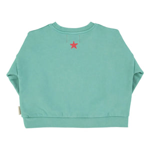 Piupiuchick - Sudadera de algodón orgánico Peace | Turquesa
