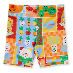 Halcyon Nights - Pantalones cortos de bicicleta de algodón orgánico con verduras | Naranja
