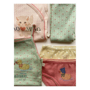 Konges Sløjd - Minnie Ciao Miao Organik Pamuk Pointelle Body | Pembe