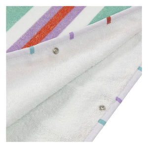 Jera Mini - Poncho de baño con capucha a rayas