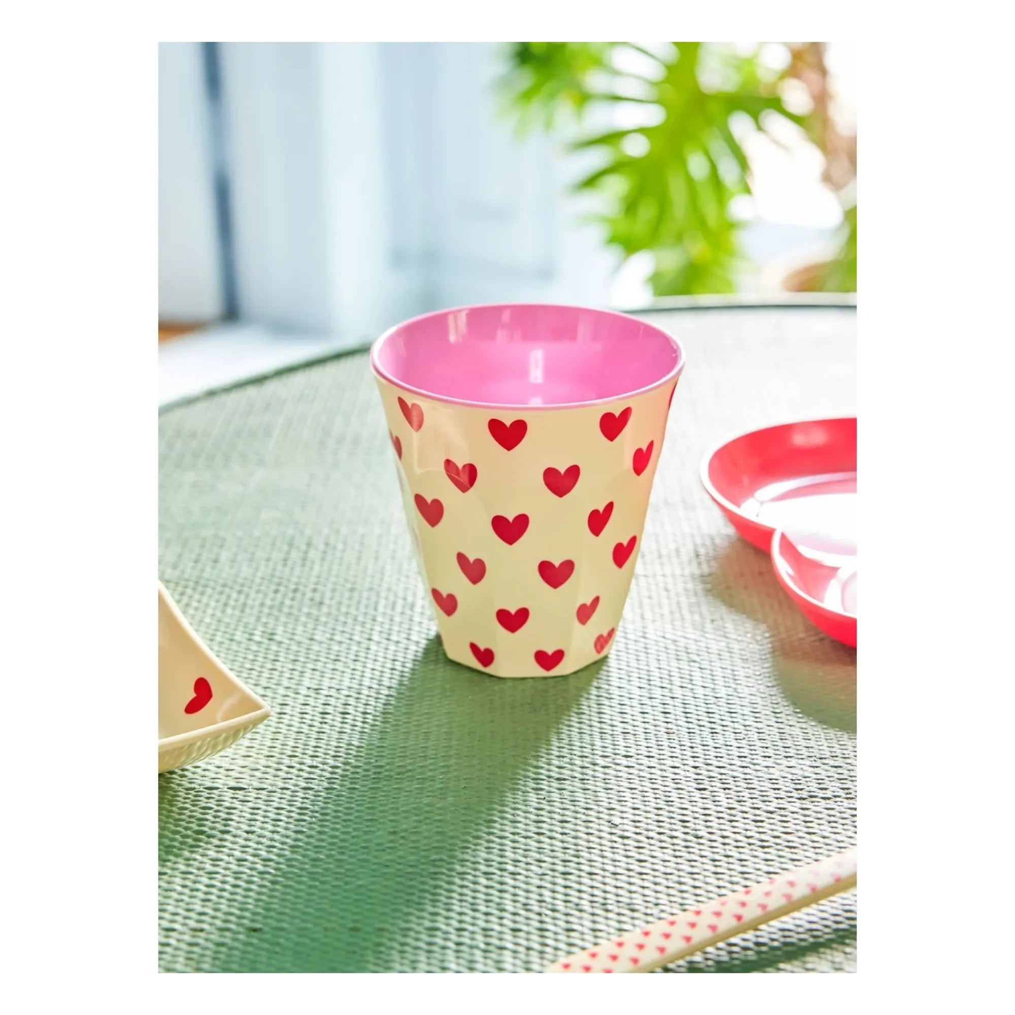 Arroz - Vaso de Corazón | Crema