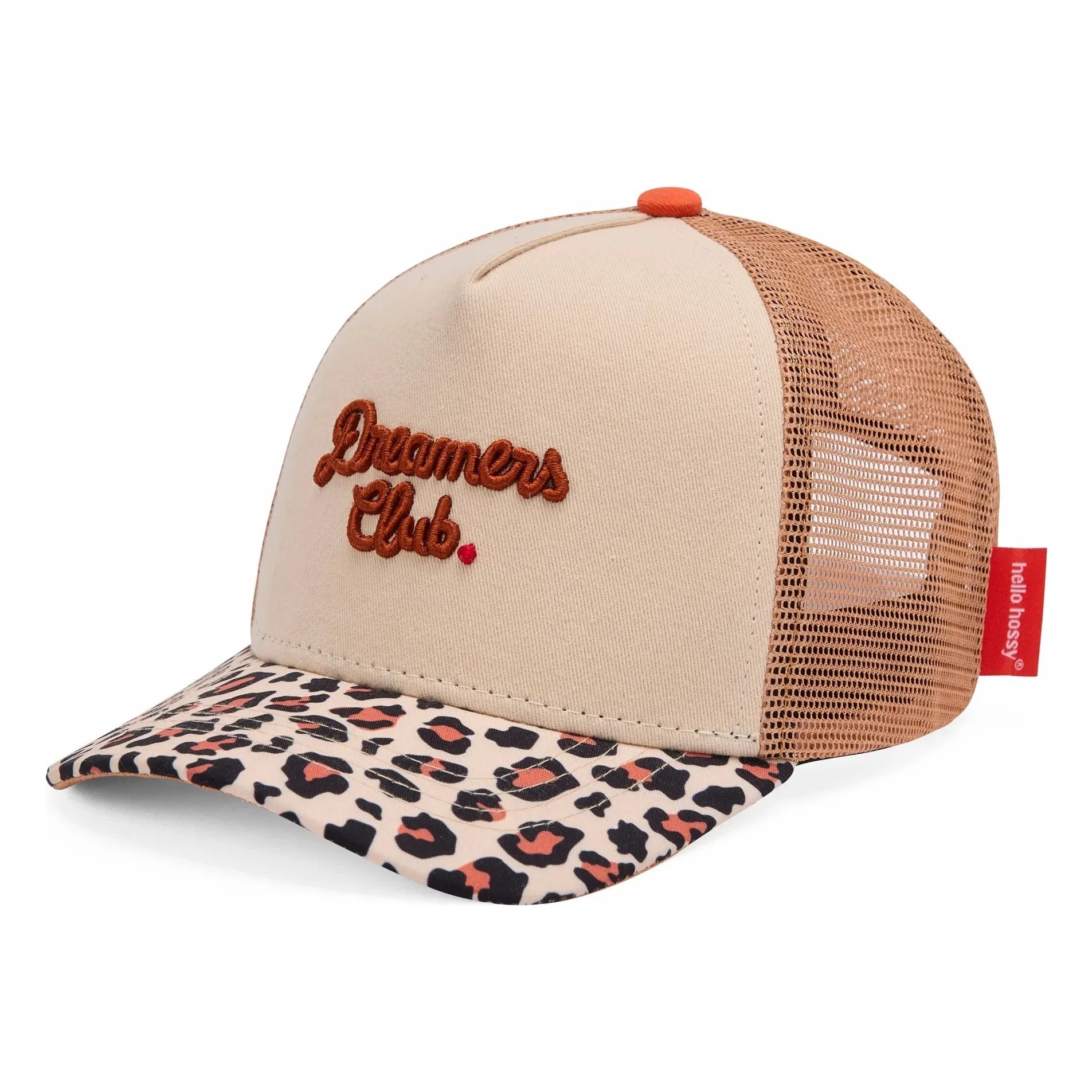 Hello Hossy - Gorra de camionero con visera curvada Leopardo | Beige