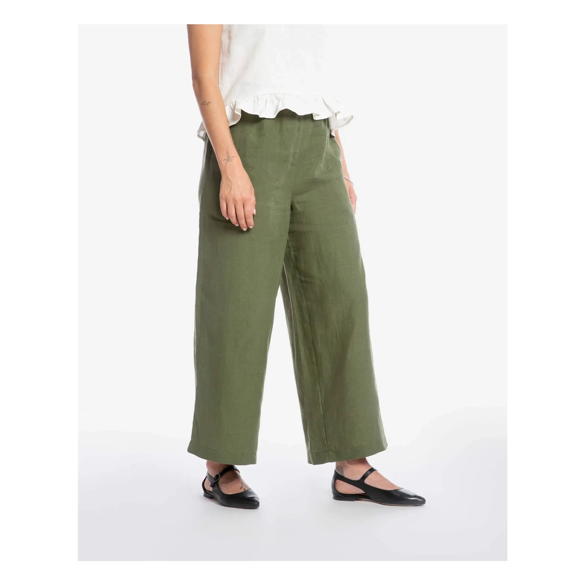 Matona - Pantalón de lino | Oliva
