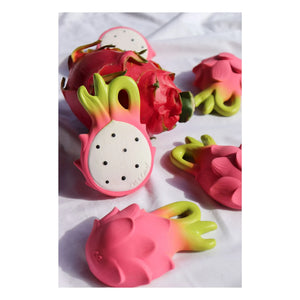 Oli & Carol - Aro de dentición de fruta del dragón Fucsia