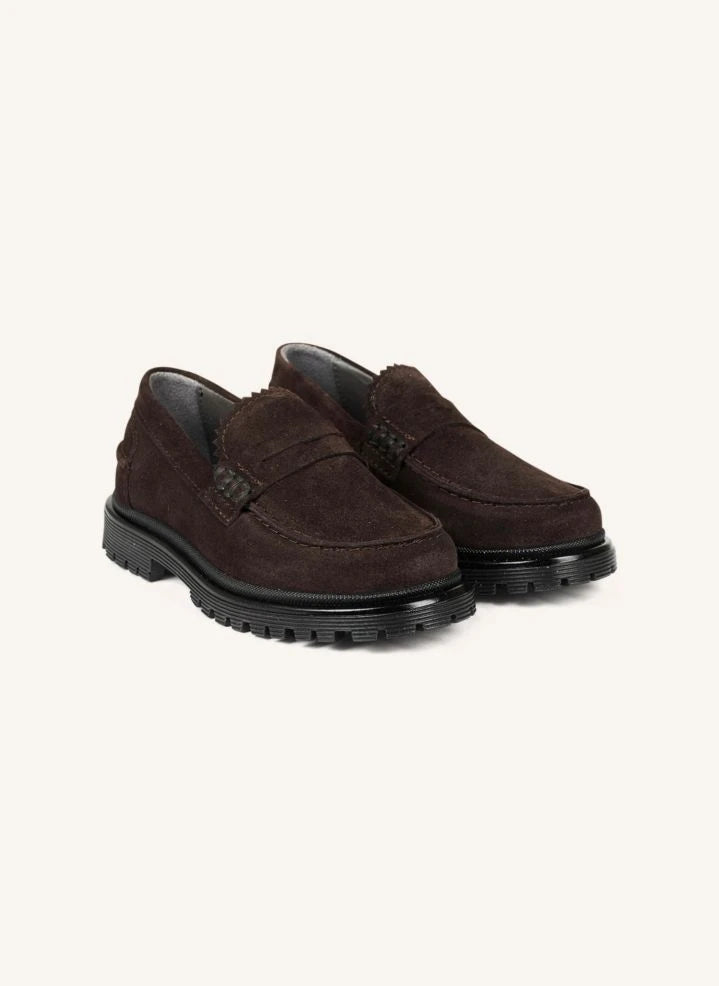 Angulus - Mocasines tipo Loafer de ante marrón