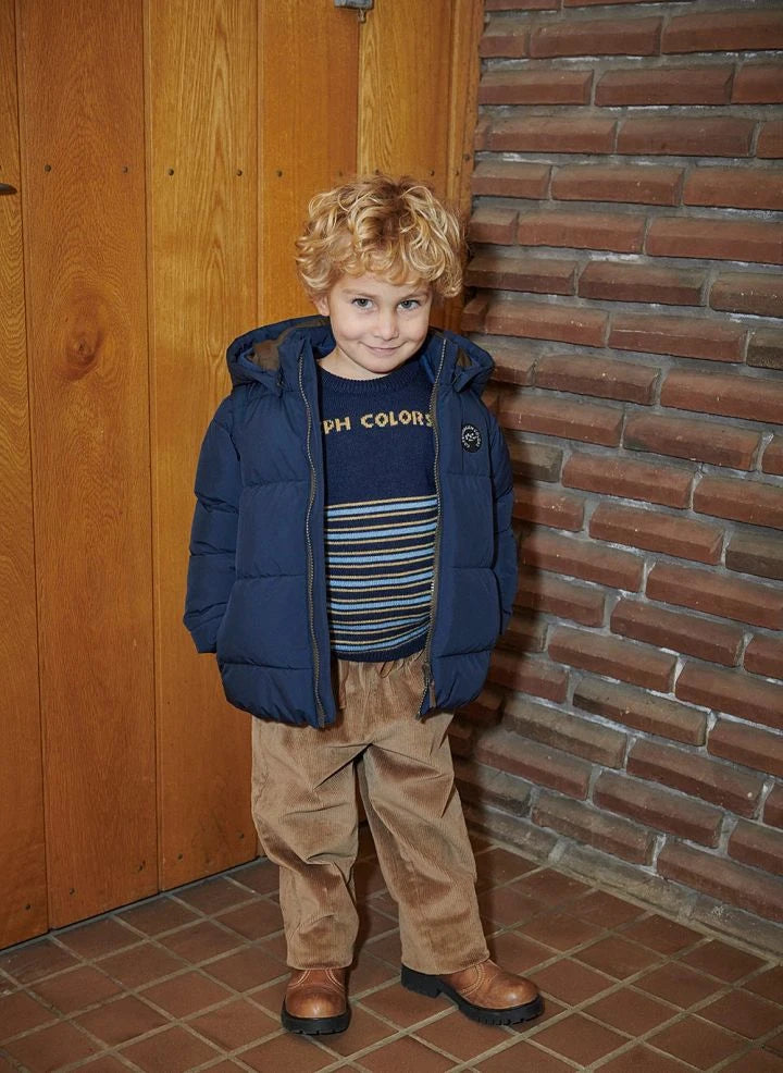 Copenhagen Colors - Chaqueta de plumón 2 en 1 con mangas desmontables | Azul marino