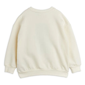 Mini Rodini - Sudadera de algodón orgánico con estampado de alienígena | Crudo