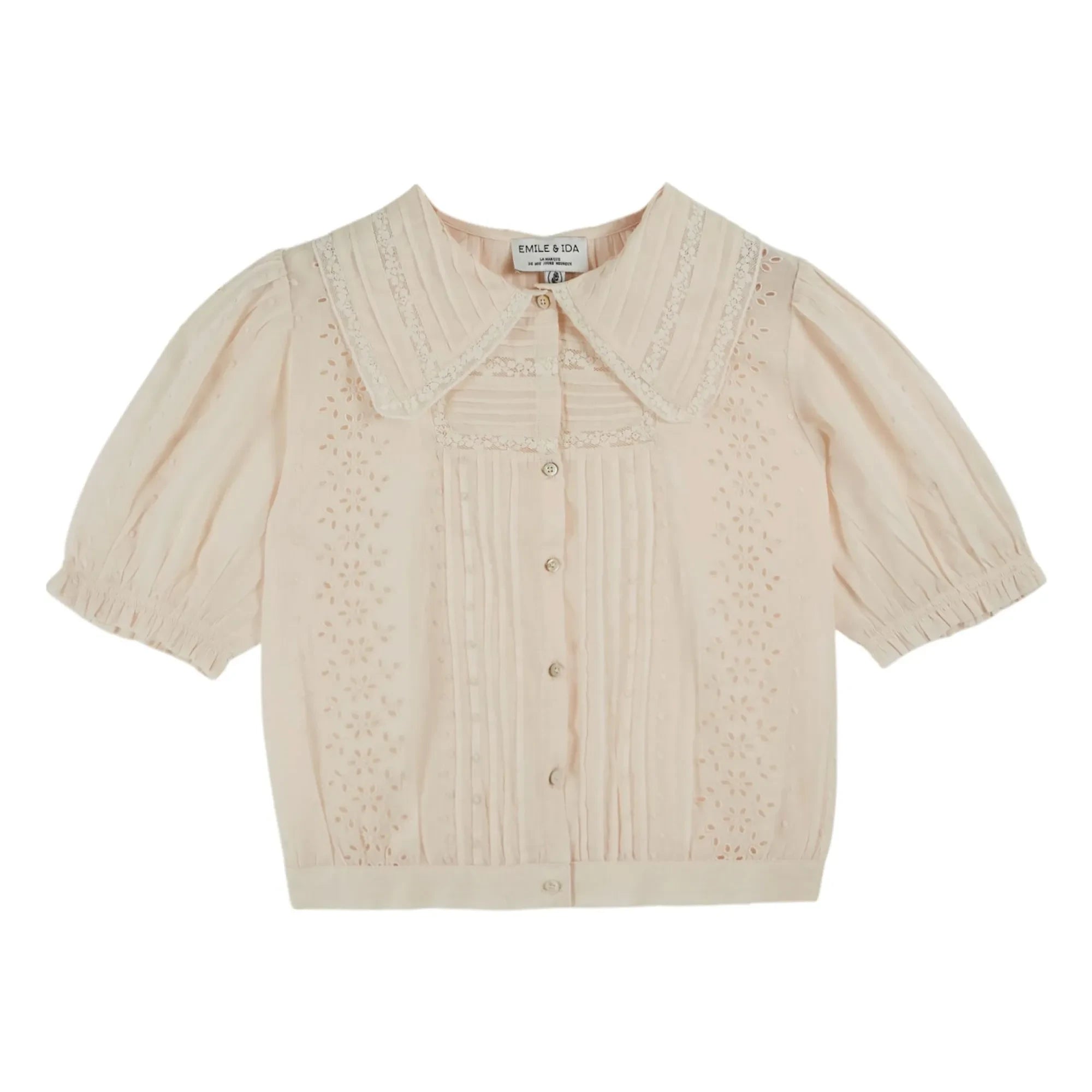 Emile et Ida - Blusa Vintage de Algodón | Crema