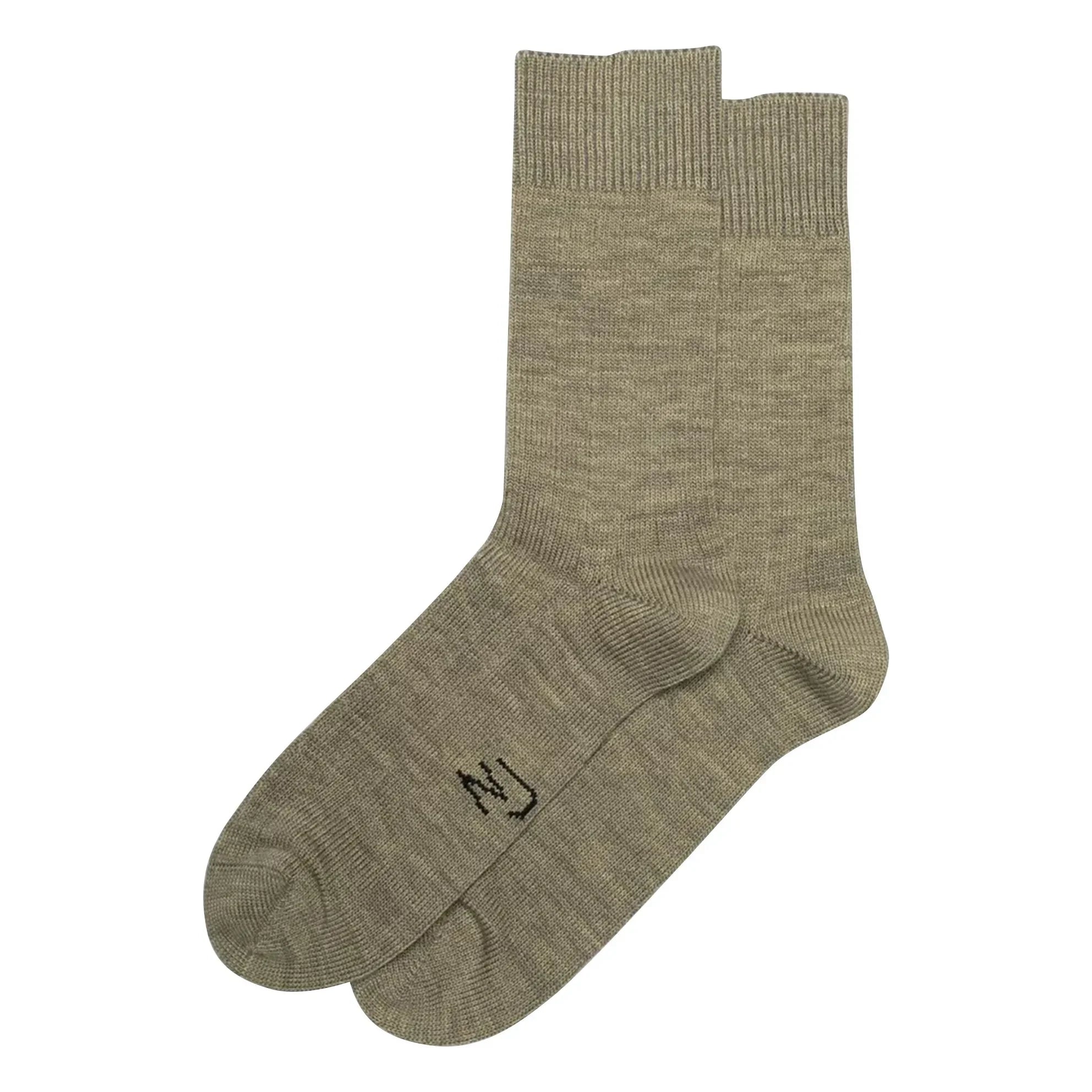 Nudie Jeans - Calcetines de Canalé Ancho | Caqui