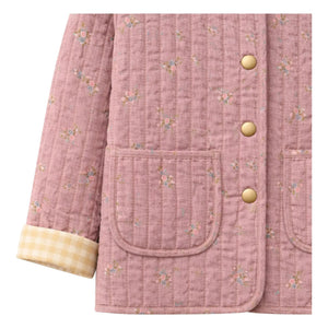 Lililotte - Chaqueta de algodón orgánico Valentina Fleurie | Rosa empolvado
